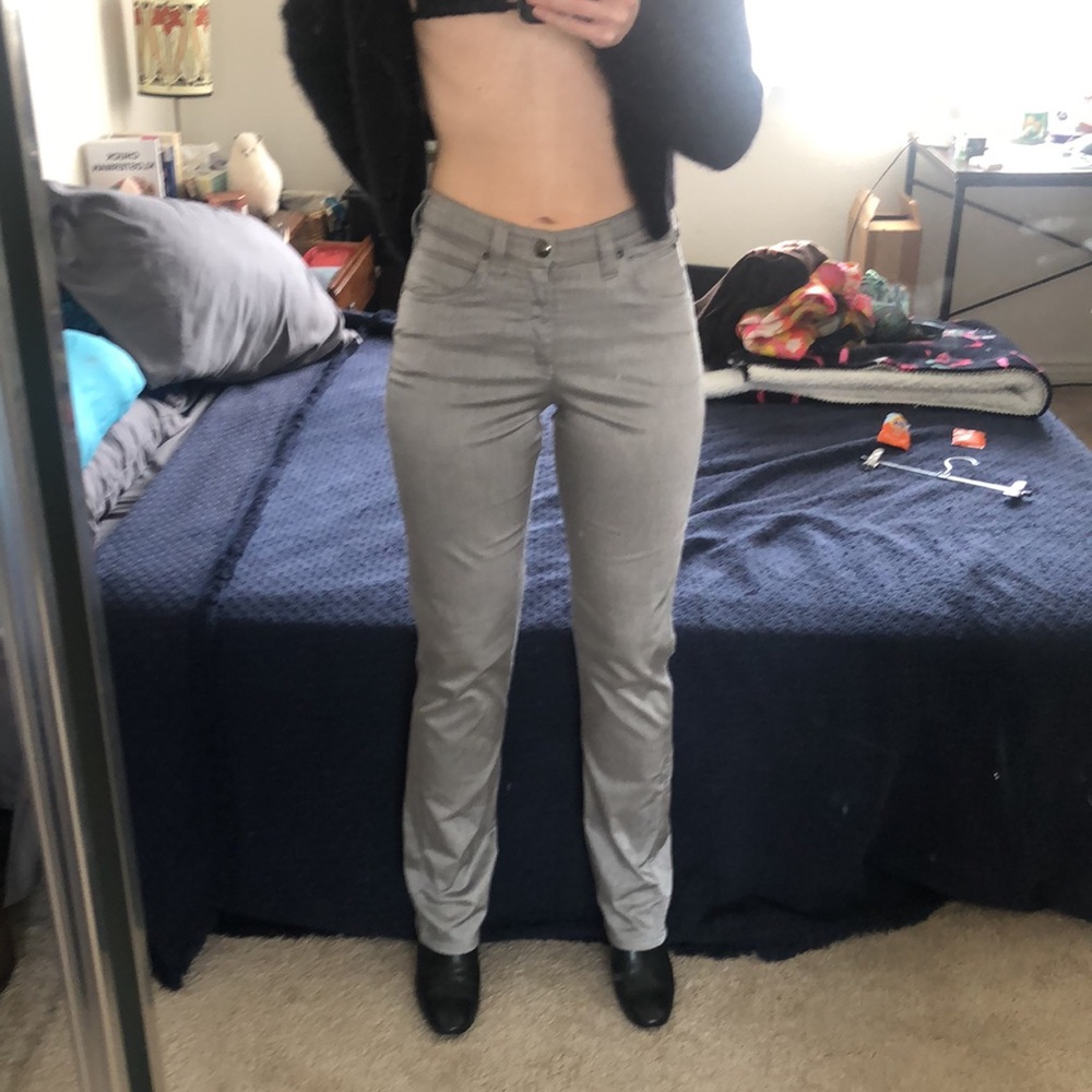 Silver pants by Armani Jeans 26